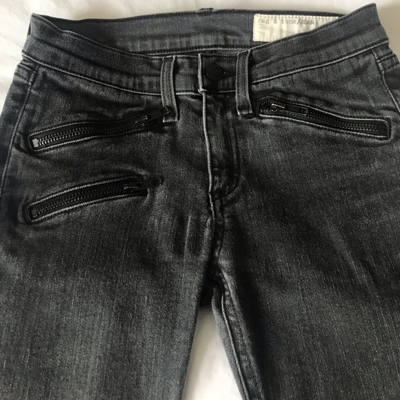 Rag and bone RBW23 distressed jeans with ankle zip - Picture 2 of 5